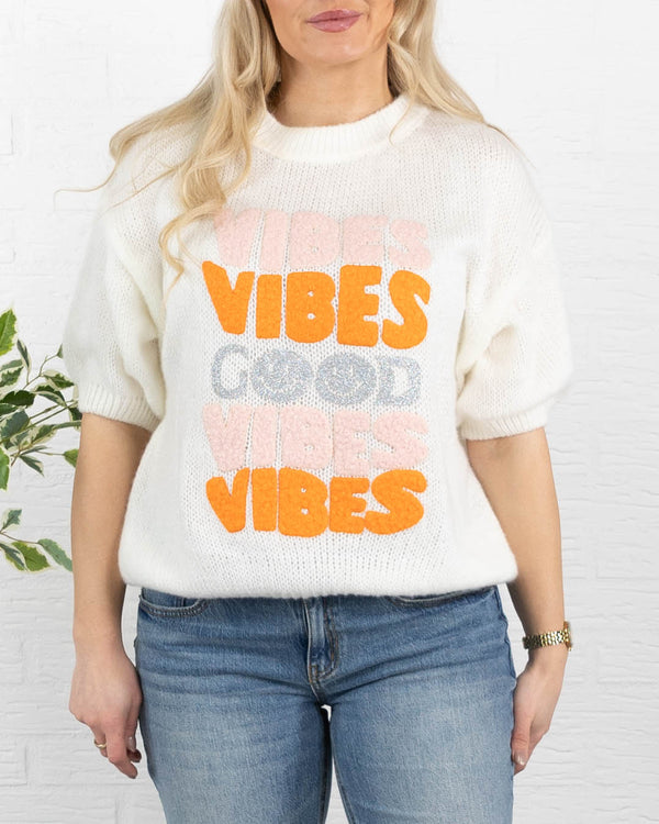Good Vibes strik, Hvid