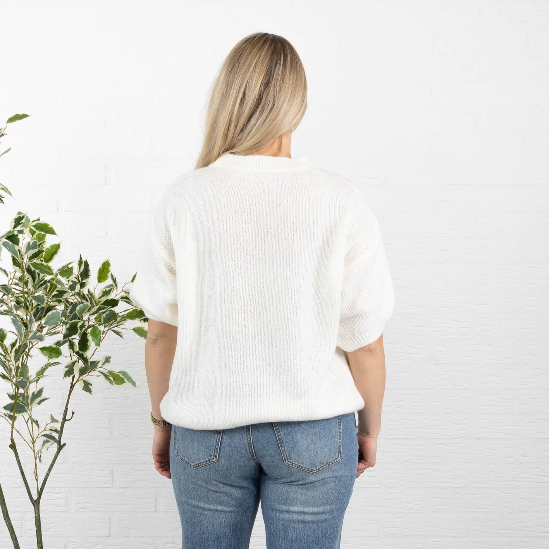 Good Vibes strik, Hvid