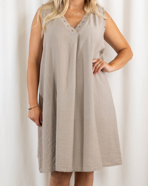 Amira tunika/kjole, Taupe