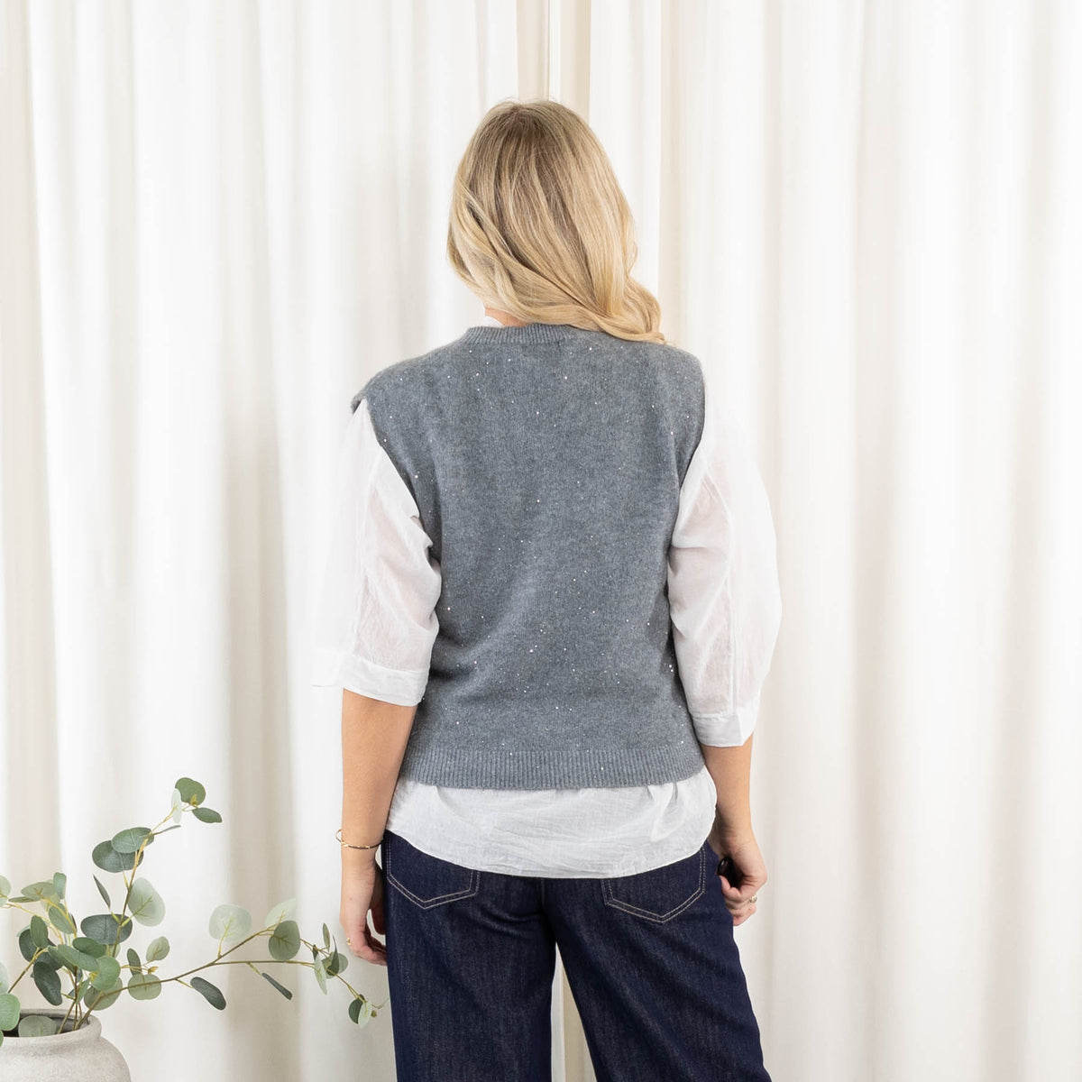 Marie pullover, Grå