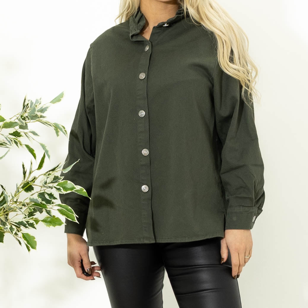 Hazel twill jakke, Khaki